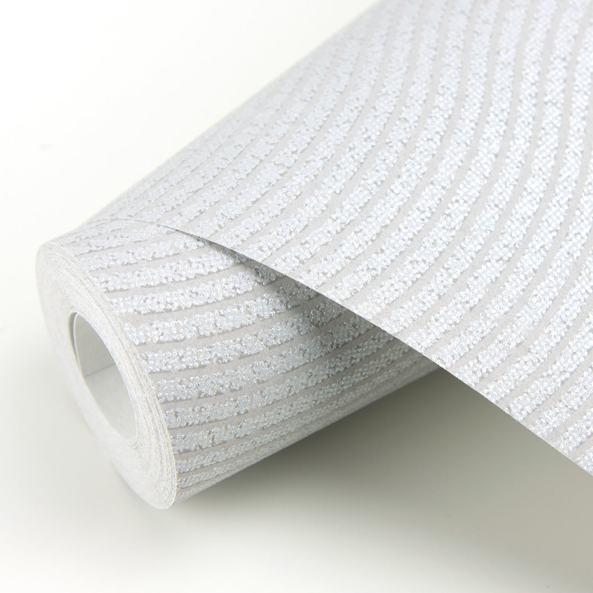 Eijffinger 395850 Curves Light Grey Glittering Waves Wallpaper