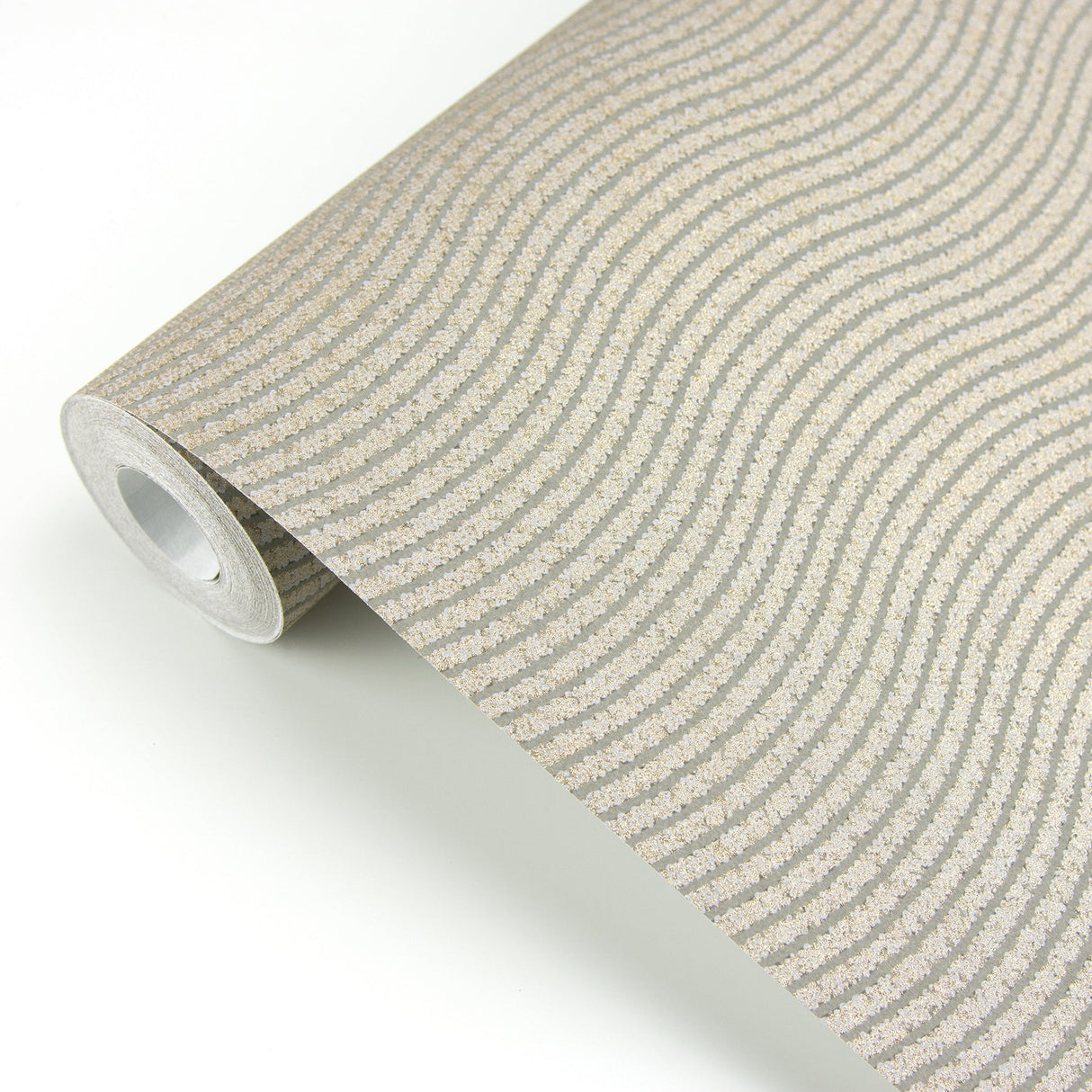 Eijffinger 395851 Curves Bronze Glittering Waves Wallpaper