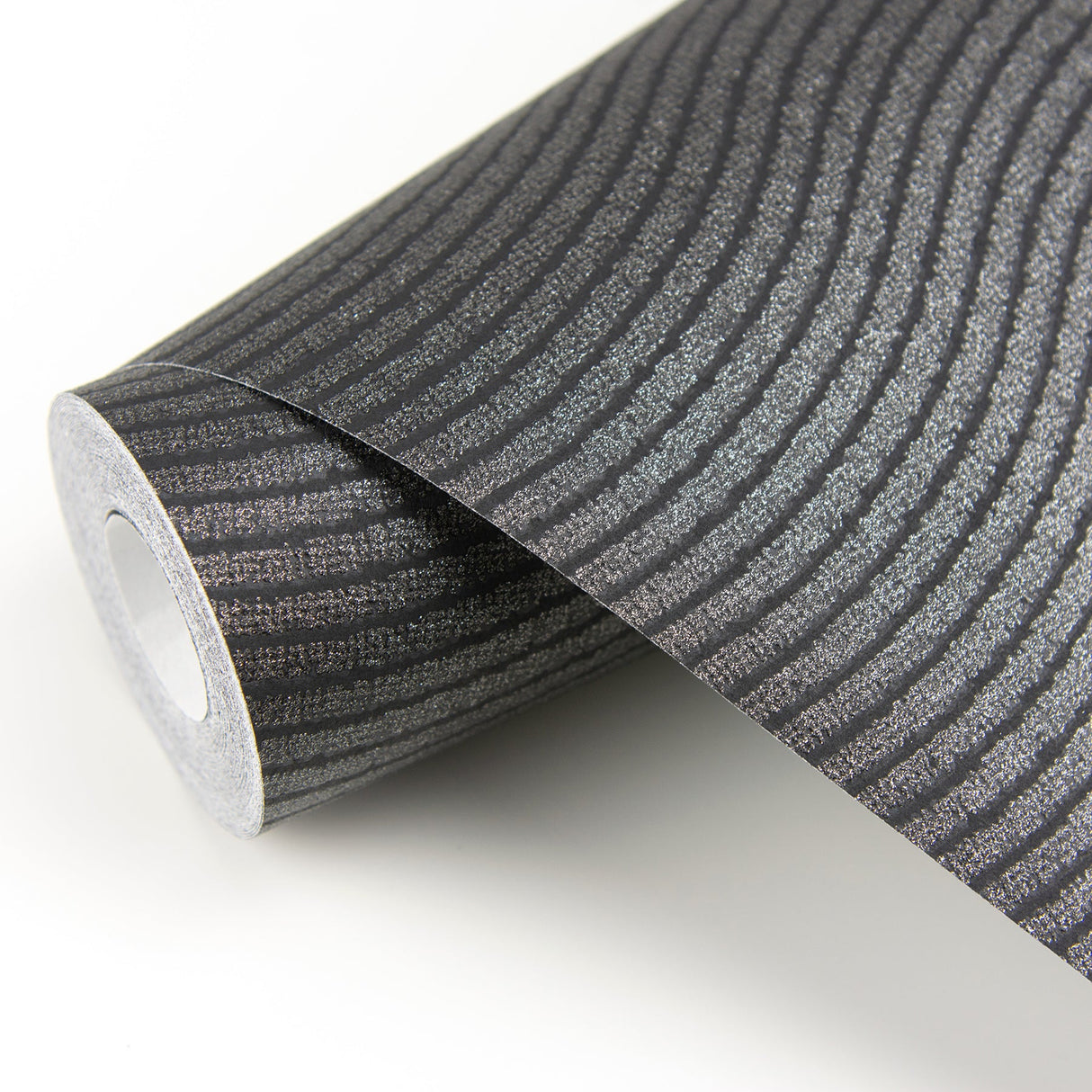 Eijffinger 395852 Curves Silver Glittering Waves Wallpaper