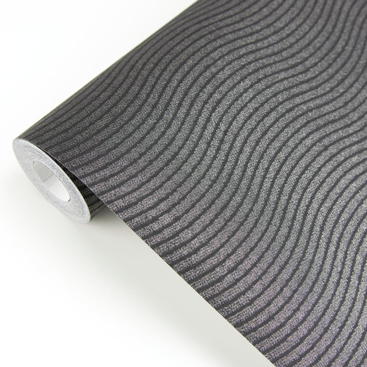 Eijffinger 395852 Curves Silver Glittering Waves Wallpaper