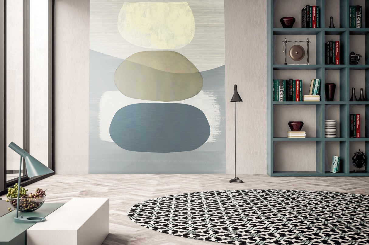 Eijffinger 395892 Blue Balancing Rocks Wall Mural