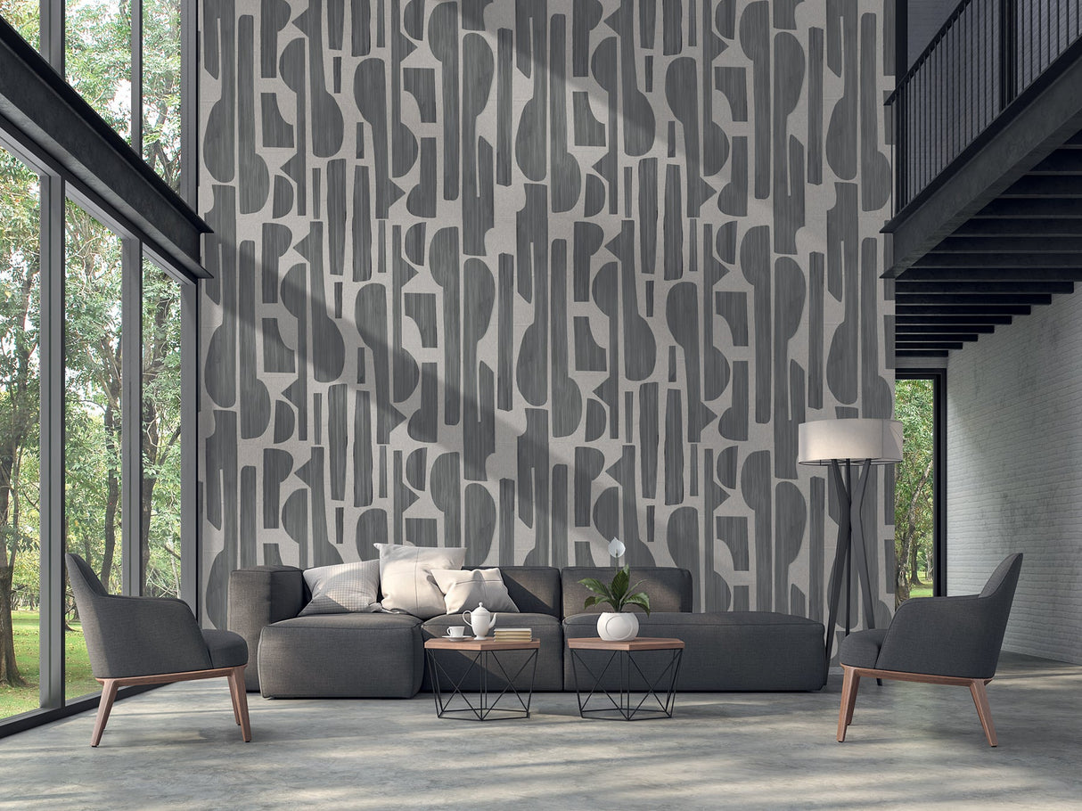 Eijffinger 395896 Black Linen Tapestry Wall Mural