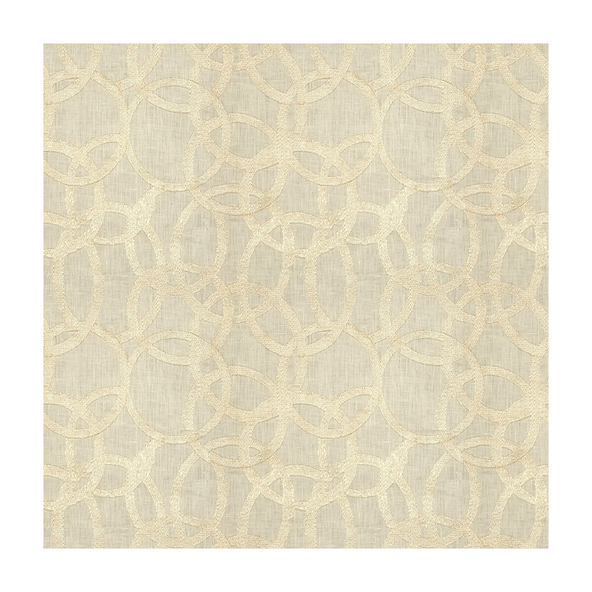 KRAVET COUTURE 3971.1.0 KEEP SHINING WHITE GOLD Fabric
