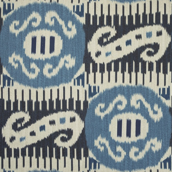 Mitchell MDS FF-2204-14 Abstract,Contemporary,Global,Ikat Bakara-Indigo - Eade's Wallpaper