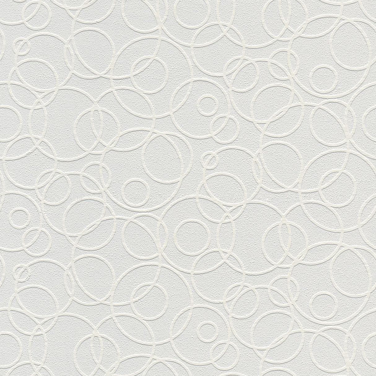 Brewster 4000-1045-19 Artemisia White Circles Paintable Wallpaper