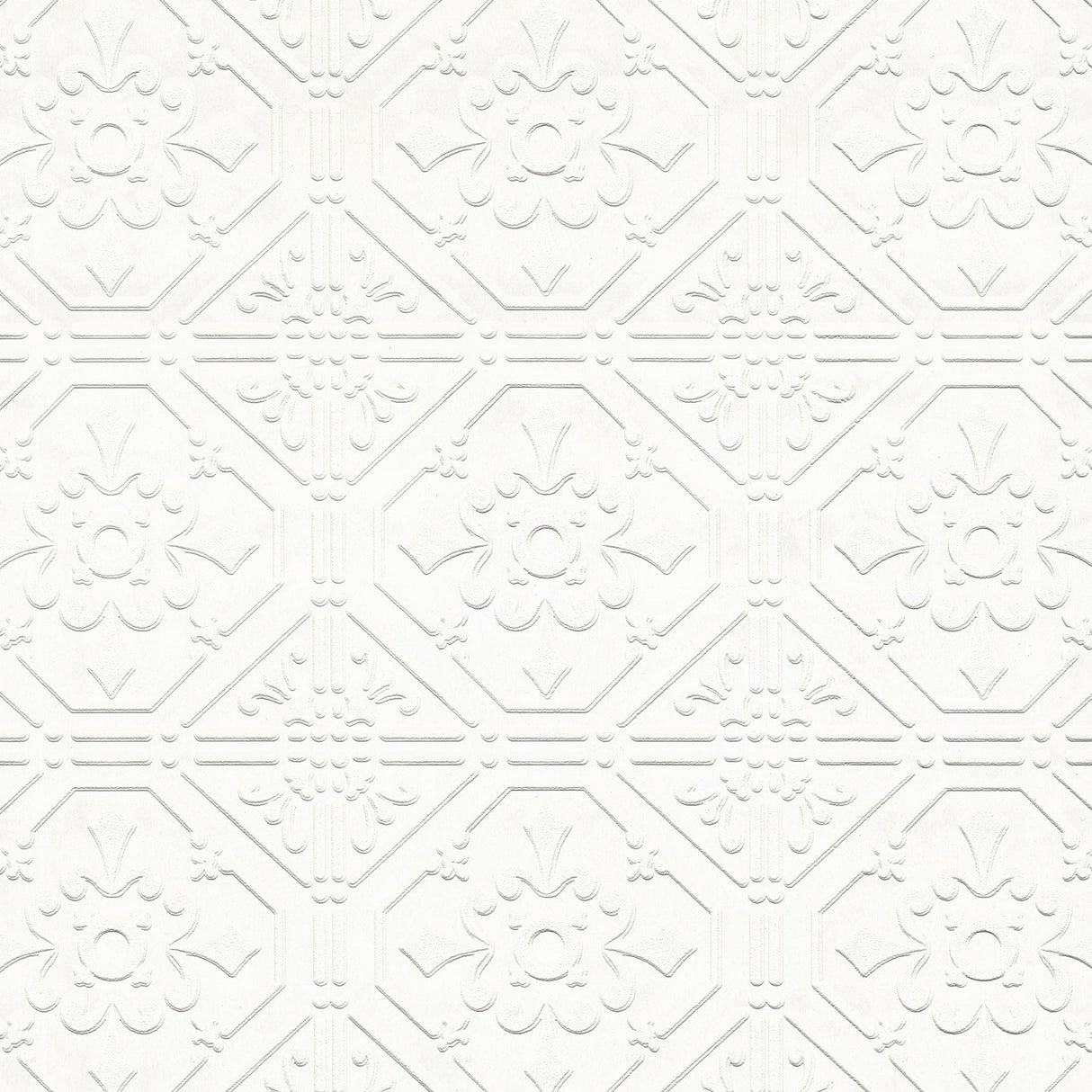 Brewster 4000-93996 Brooklyn White Tin Paintable Wallpaper