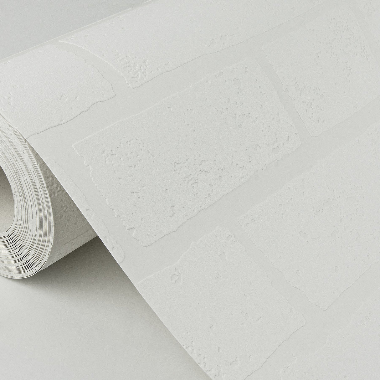 Brewster 4000-99423 Bridgers White Exposed Brick Wall Paintable Wallpaper