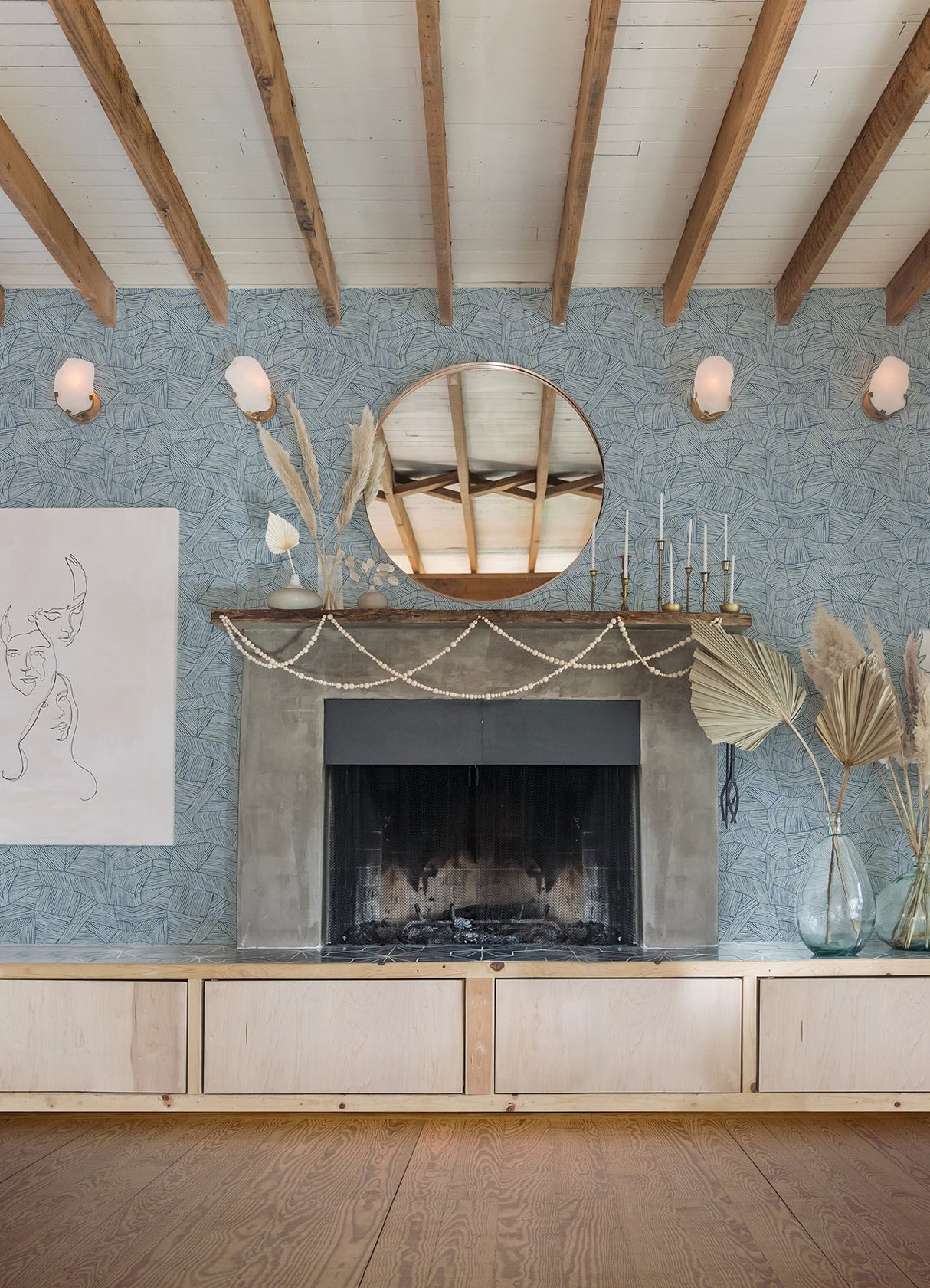 A-Street Prints 4014-26401 Aldabra Blue Textured Geometric Wallpaper