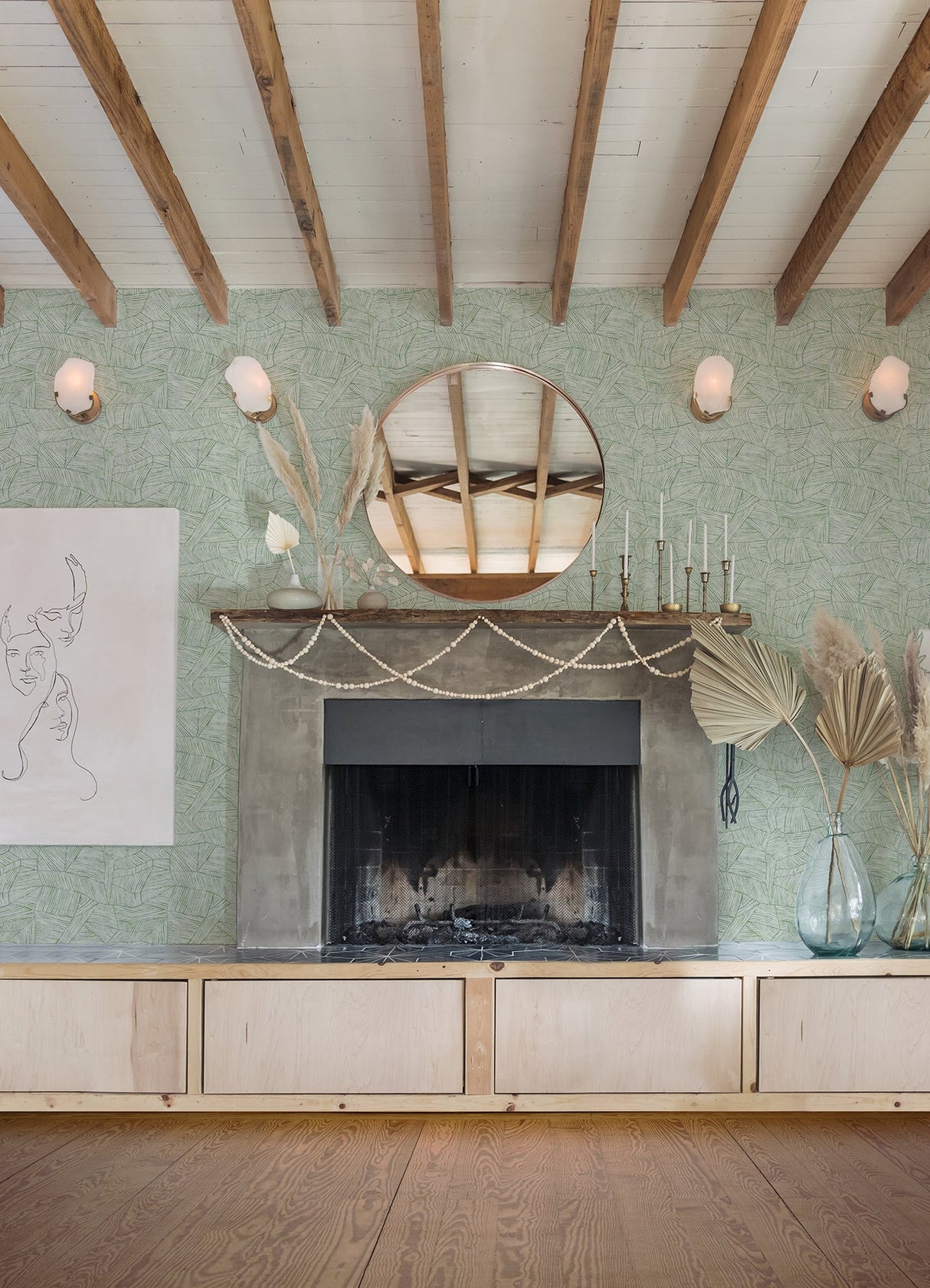 A-Street Prints 4014-26403 Aldabra Green Textured Geometric Wallpaper