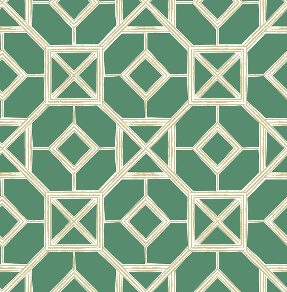 A-Street Prints 4014-26410 Livia Green Trellis Wallpaper