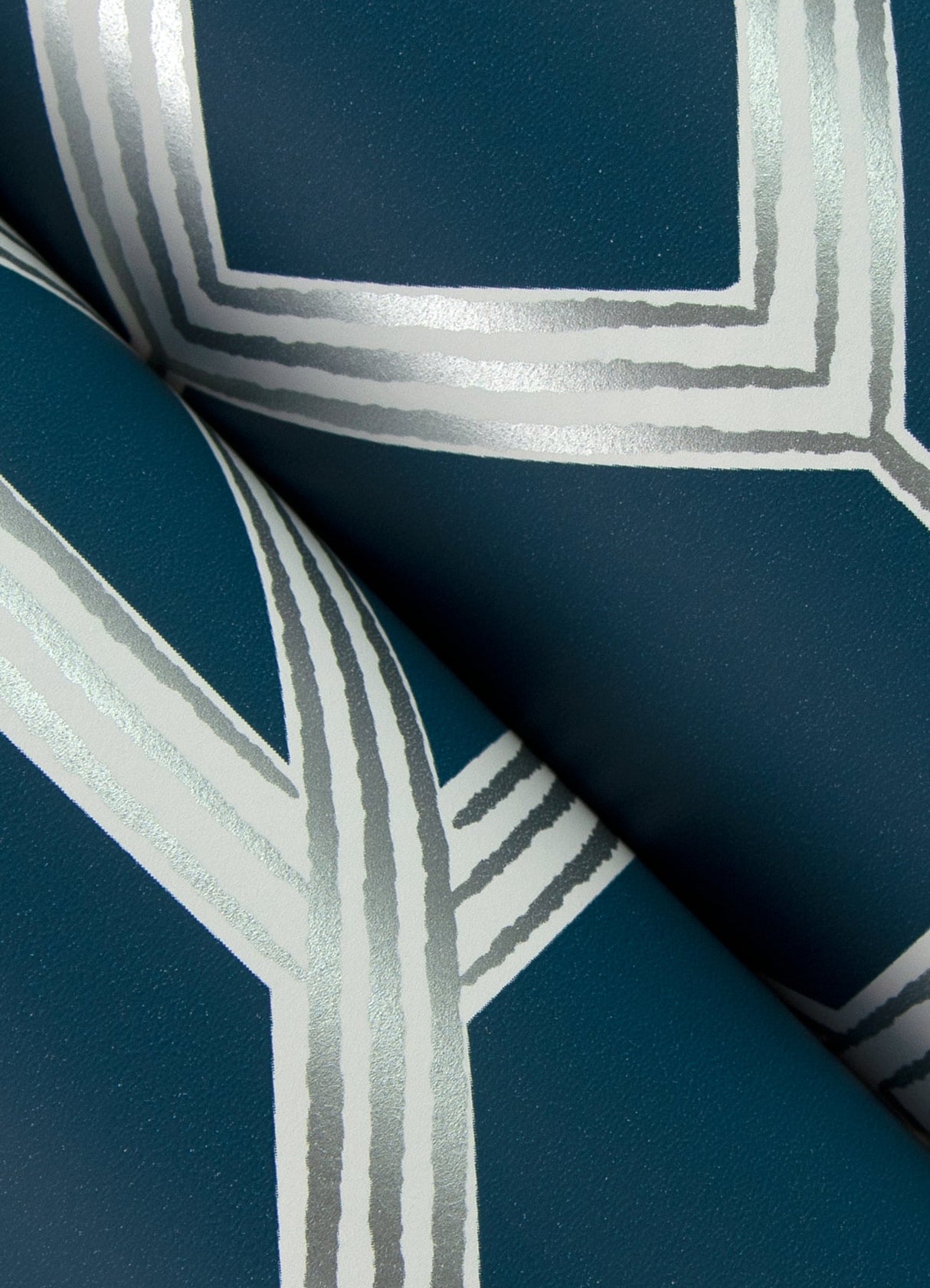 A-Street Prints 4014-26411 Livia Dark Blue Trellis Wallpaper