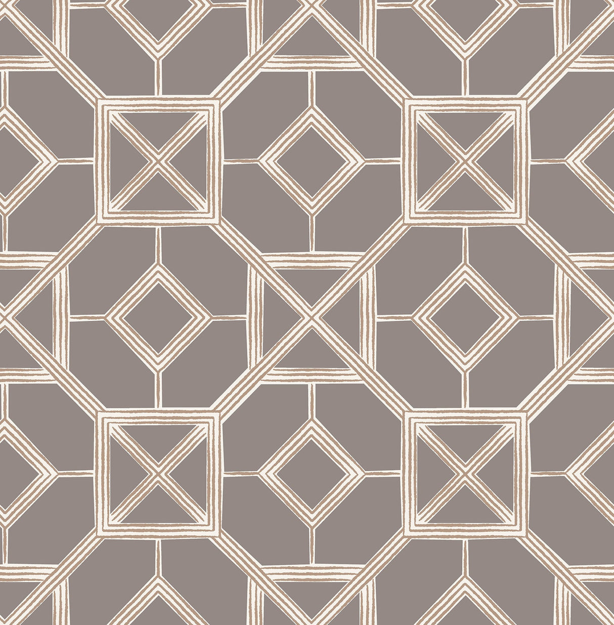 A-Street Prints 4014-26413 Livia Mauve Trellis Wallpaper