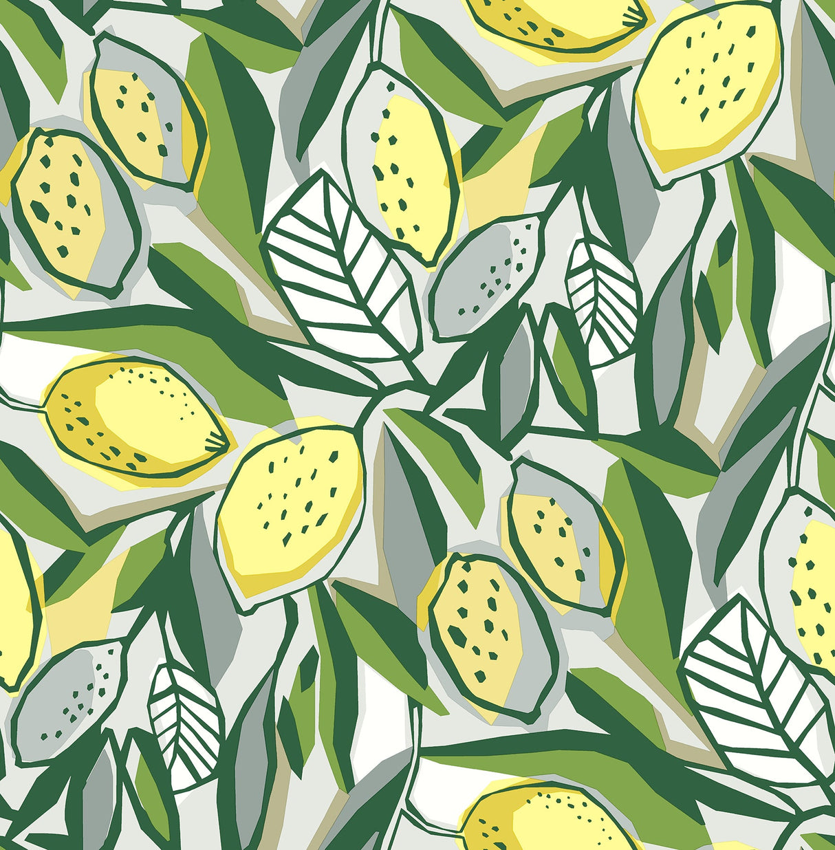 A-Street Prints 4014-26420 Meyer Yellow Citrus Wallpaper