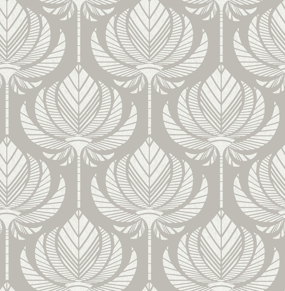 A-Street Prints 4014-26425 Palmier Grey Lotus Fan Wallpaper