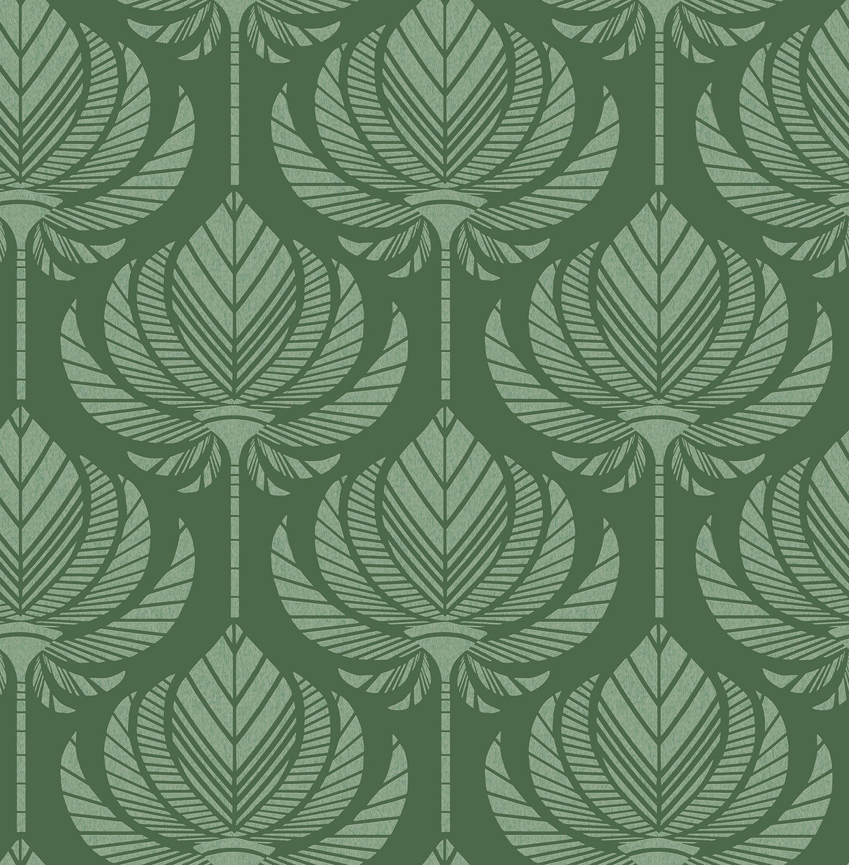 A-Street Prints 4014-26426 Palmier Green Lotus Fan Wallpaper