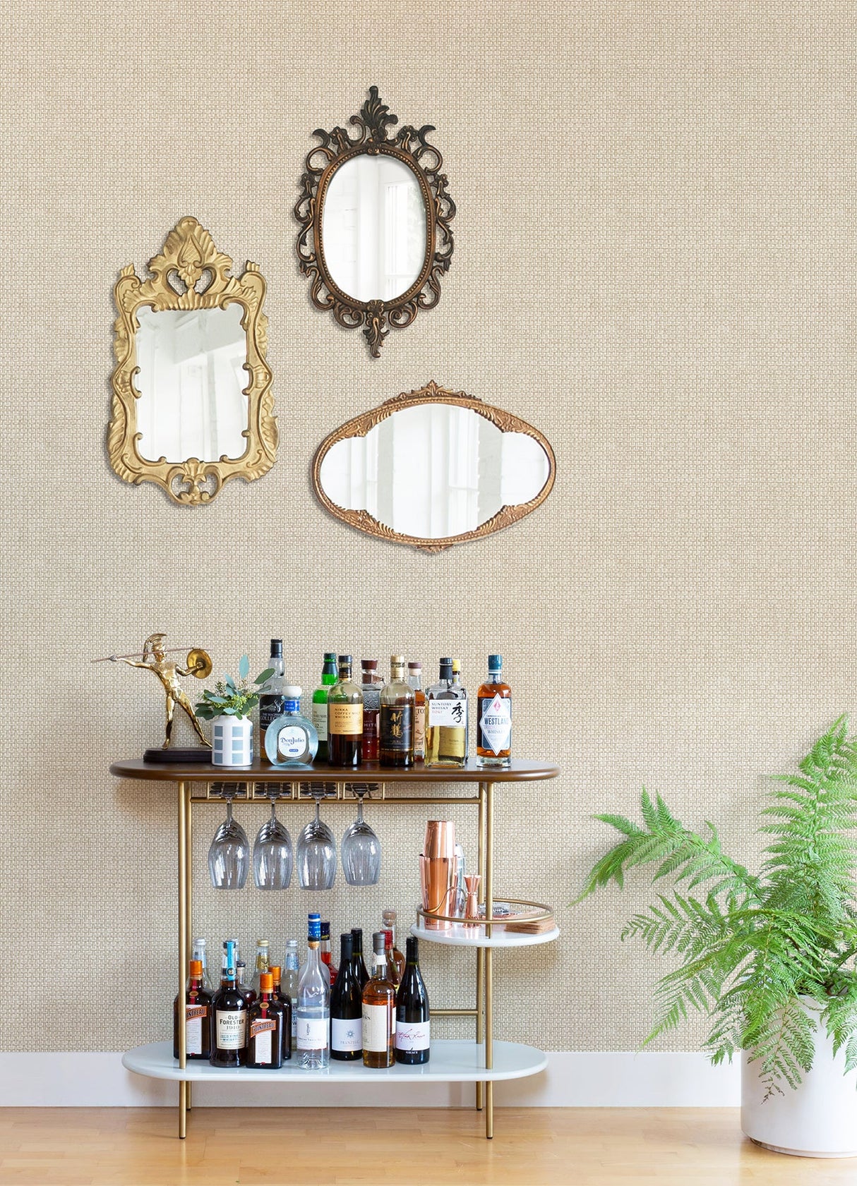 A-Street Prints 4014-26441 Zia Neutral Basketweave Wallpaper