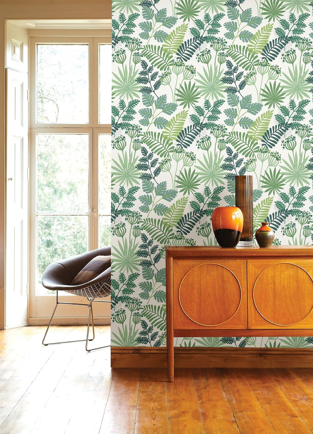 A-Street Prints 4014-26448 Praslin Green Botanical Wallpaper