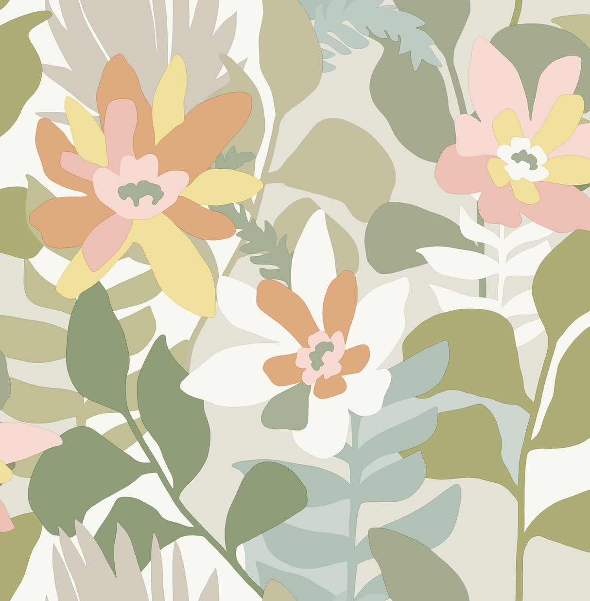 A-Street Prints 4014-26453 Koko Taupe Floral Wallpaper