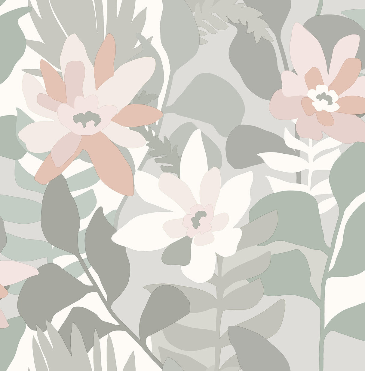 A-Street Prints 4014-26454 Koko Grey Floral Wallpaper
