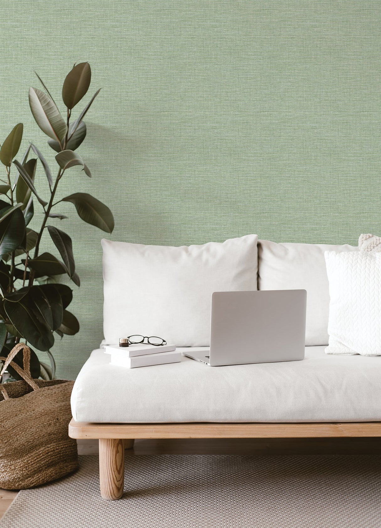 A-Street Prints 4014-26457 Exhale Light Green Texture Wallpaper