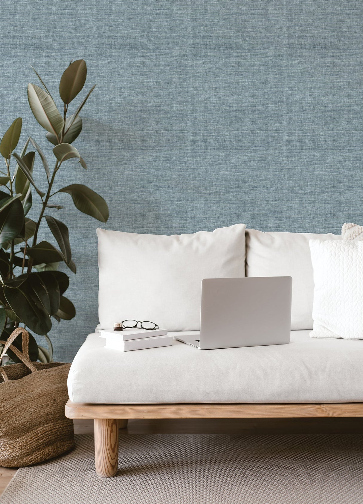 A-Street Prints 4014-26459 Exhale Sky Blue Texture Wallpaper