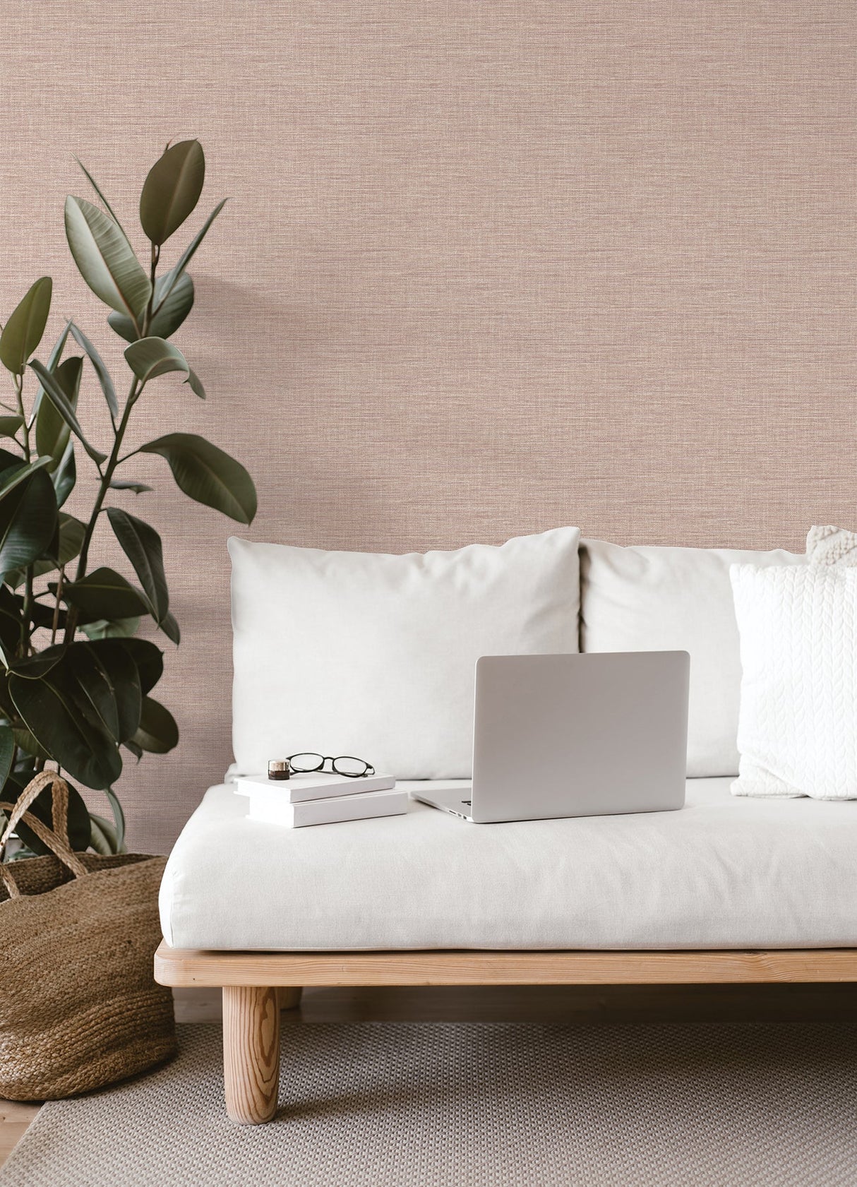 A-Street Prints 4014-26464 Exhale Blush Texture Wallpaper