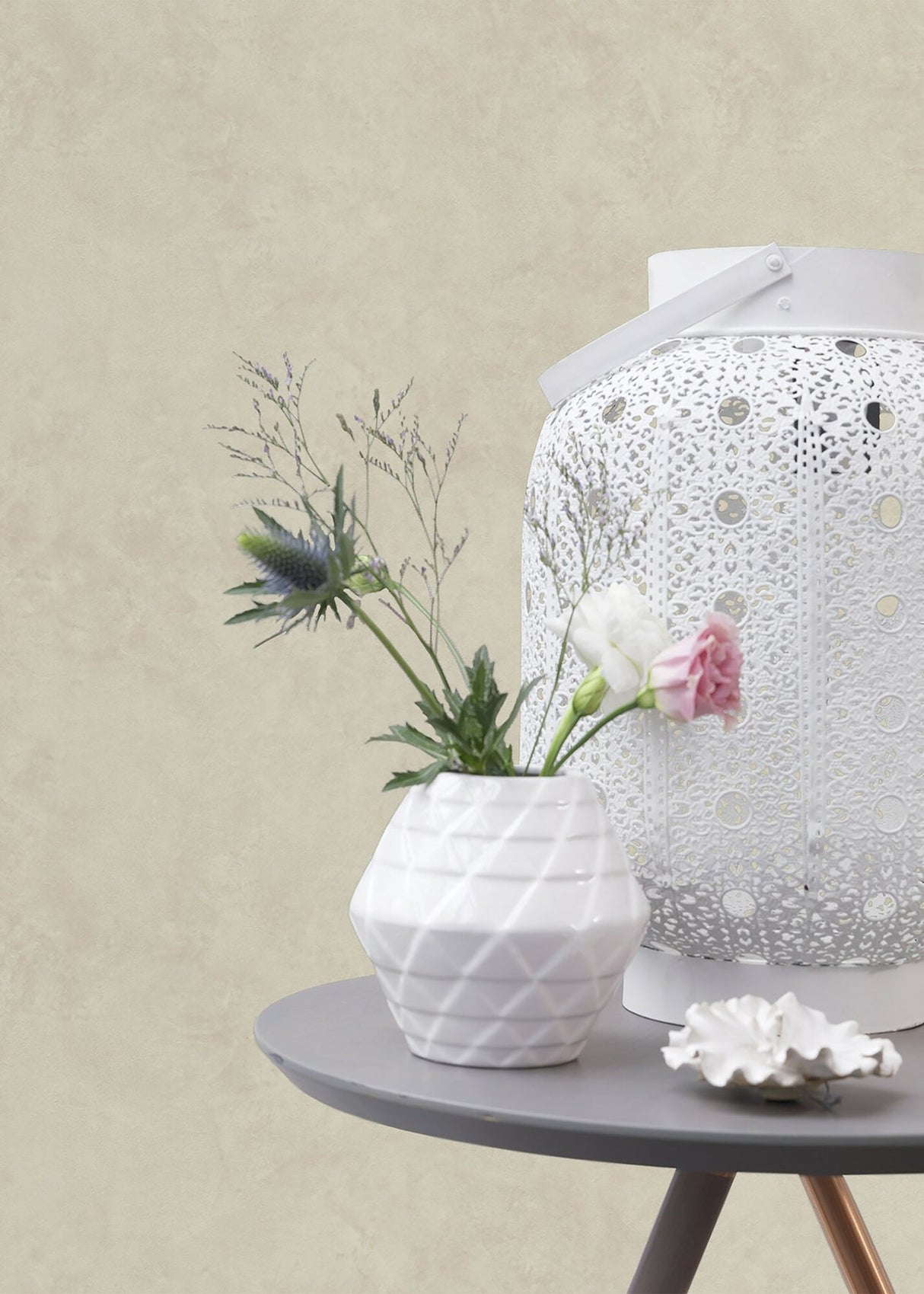 Advantage 4015-426120 Escher Cream Plaster Wallpaper