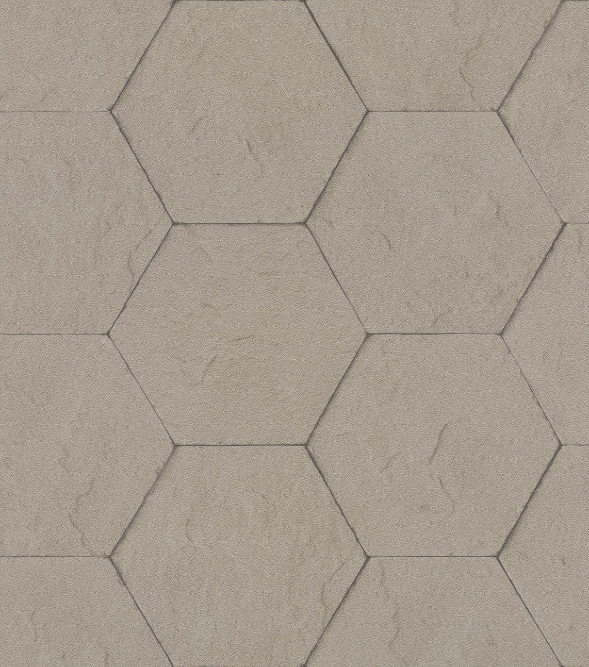 Advantage 4015-427134 Bascom Light Grey Stone Hexagon Wallpaper