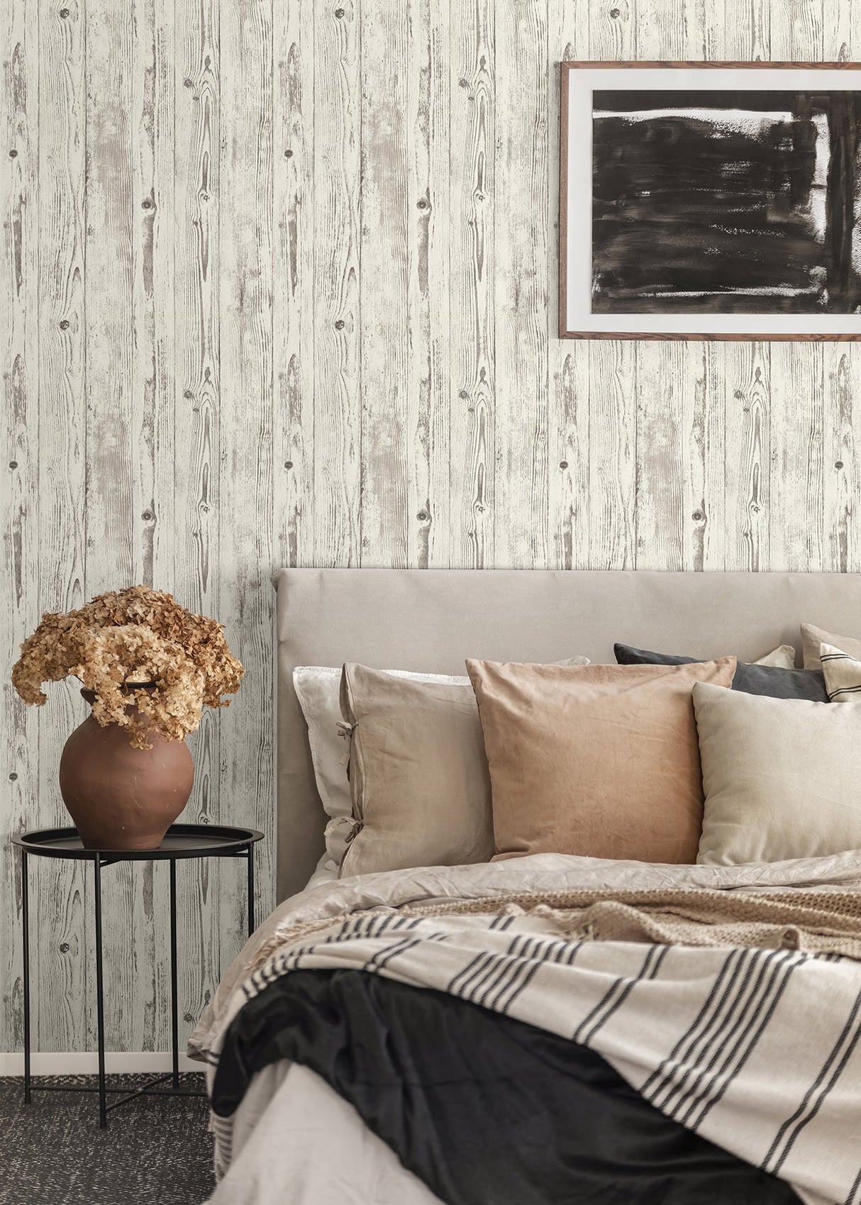 Advantage 4015-427301 Albright White Weathered Oak Panels Wallpaper
