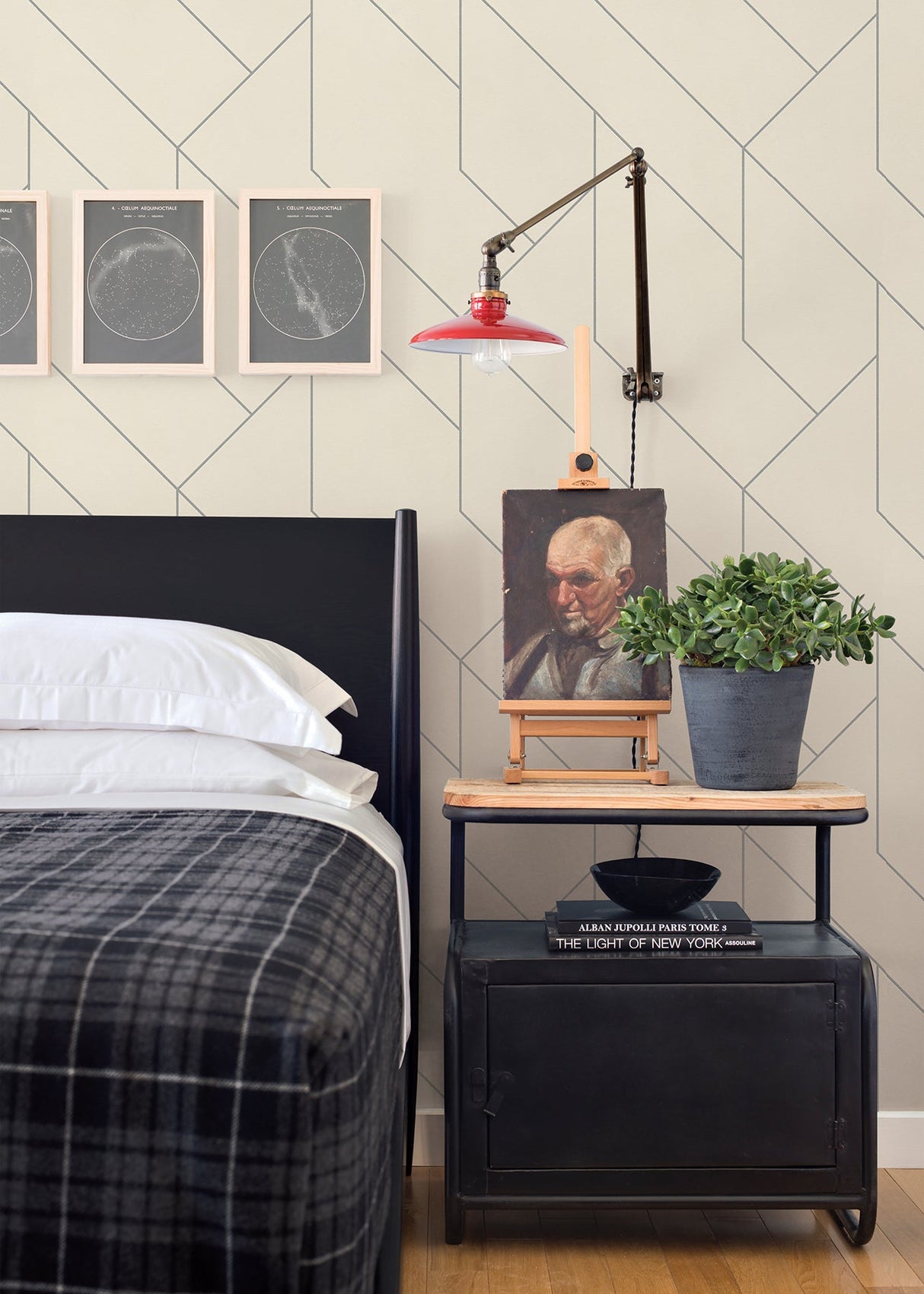 Advantage 4015-427424 Pollock White Gilded Geometric Wallpaper