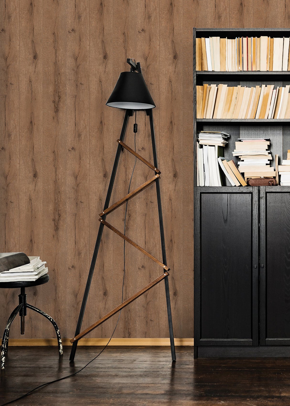 Advantage 4015-514445 Appalacian Brown Wood Planks Wallpaper