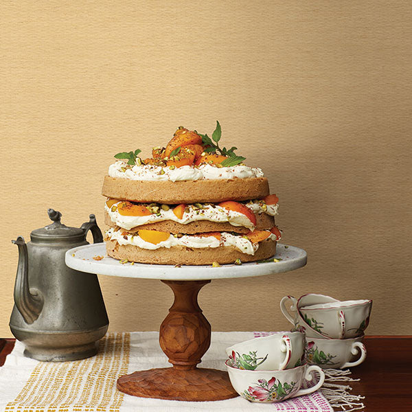 Eade’s Qing Yuan Beige Grasscloth Wallpaper Beige