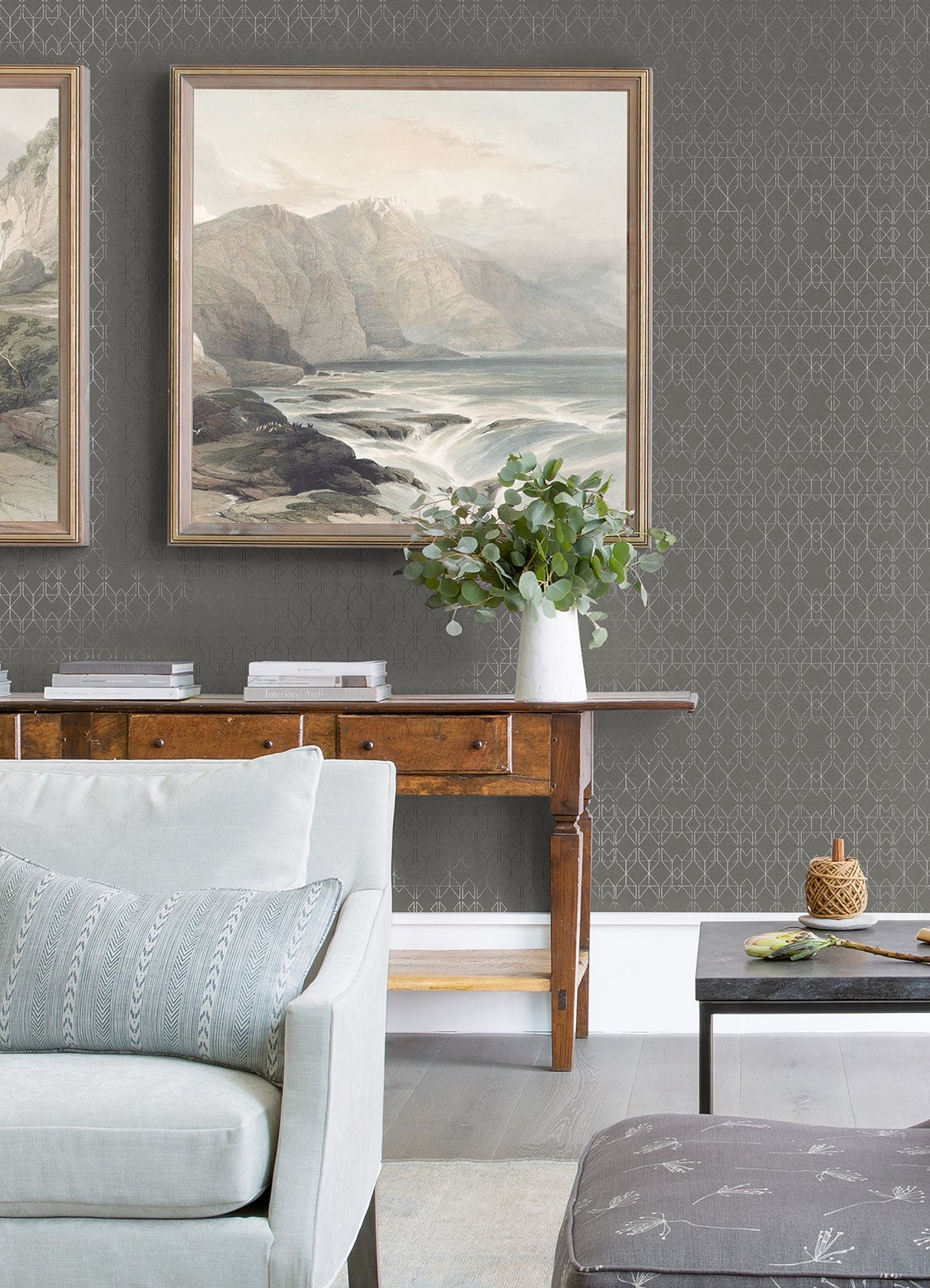 A-Street Prints 4019-86405 Paititi Sterling Diamond Trellis Wallpaper