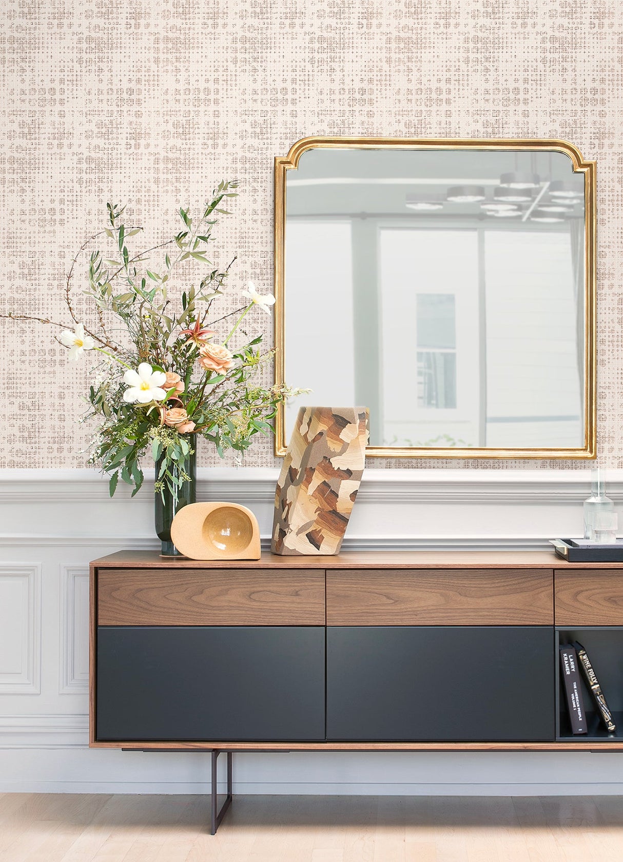 A-Street Prints 4019-86411 Celeste Rose Gold Geometric Wallpaper