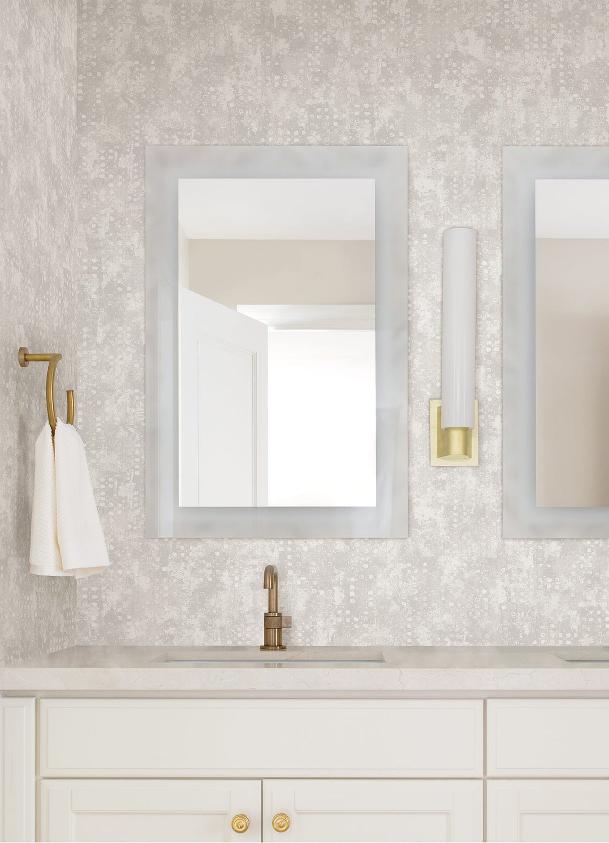 A-Street Prints 4019-86412 Felsic Platinum Studded Cube Wallpaper