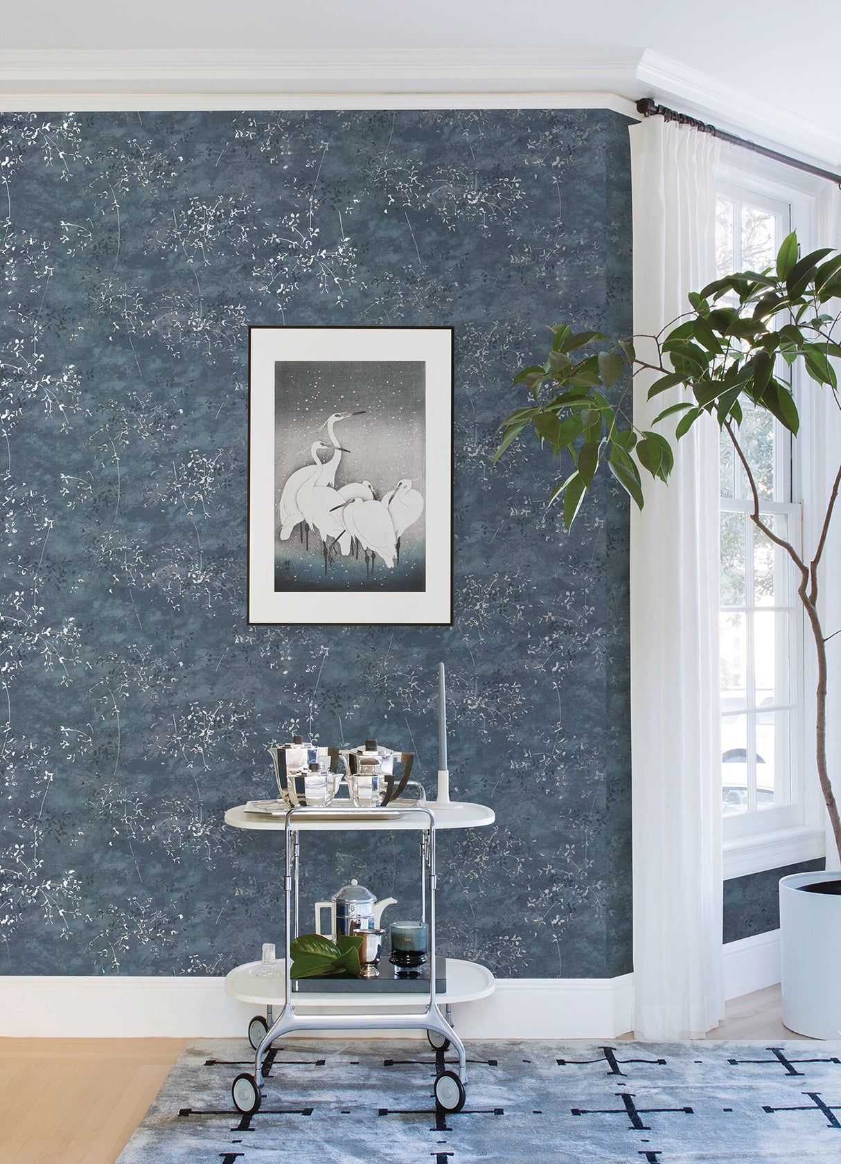 A-Street Prints 4019-86429 Arian Blue Inkburst Wallpaper