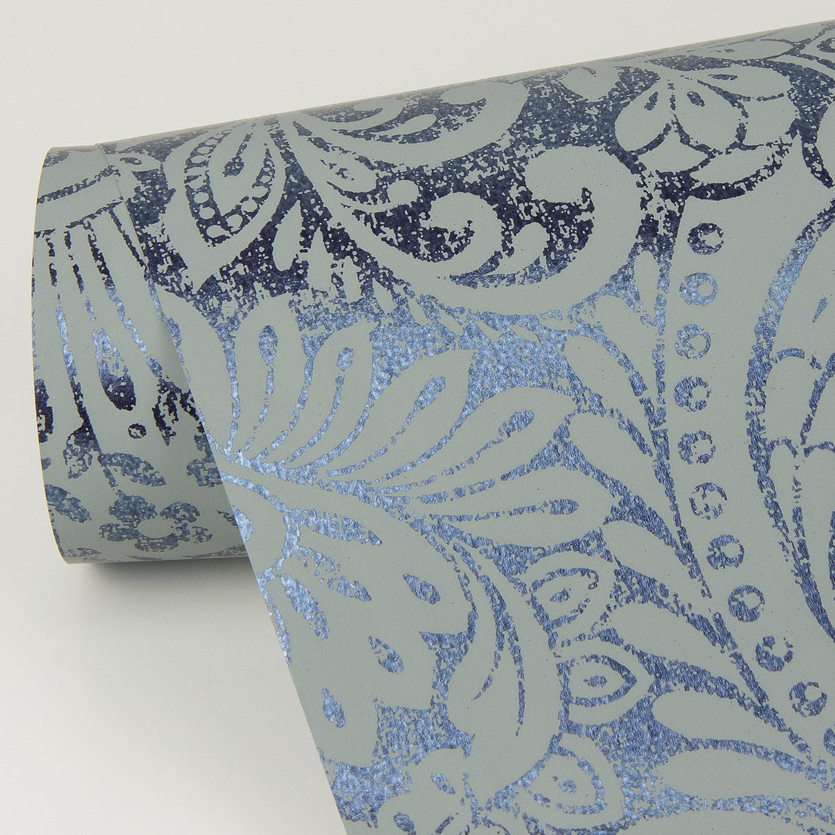 A-Street Prints 4019-86442 Artemis Sapphire Floral Damask Wallpaper