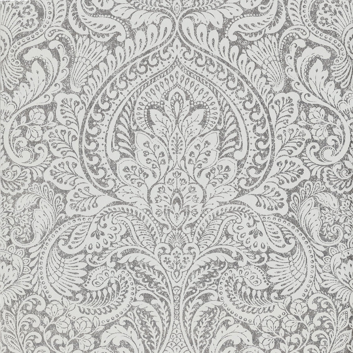 A-Street Prints 4019-86443 Artemis Silver Floral Damask Wallpaper
