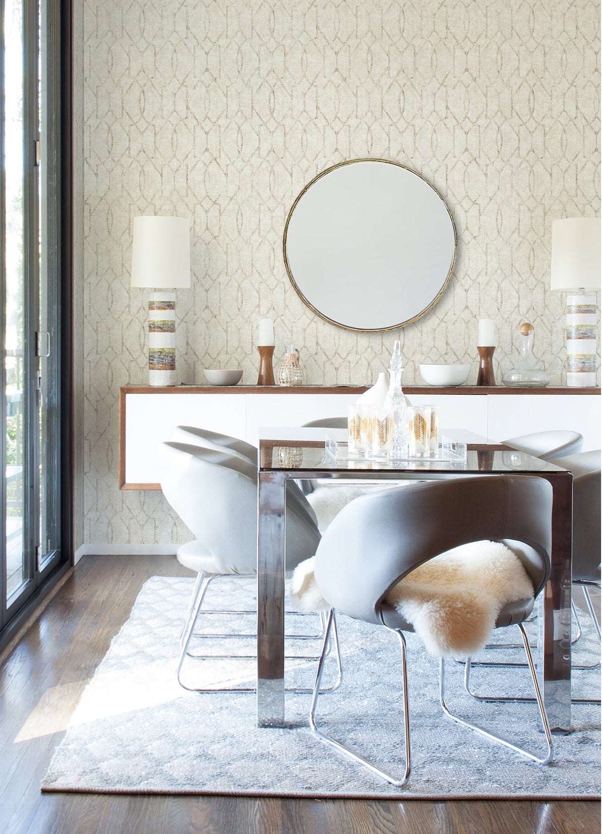 A-Street Prints 4019-86448 Ziva Cream Trellis Wallpaper