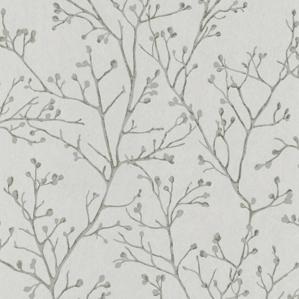 A-Street Prints 4019-86456 Koura Platinum Budding Branches Wallpaper