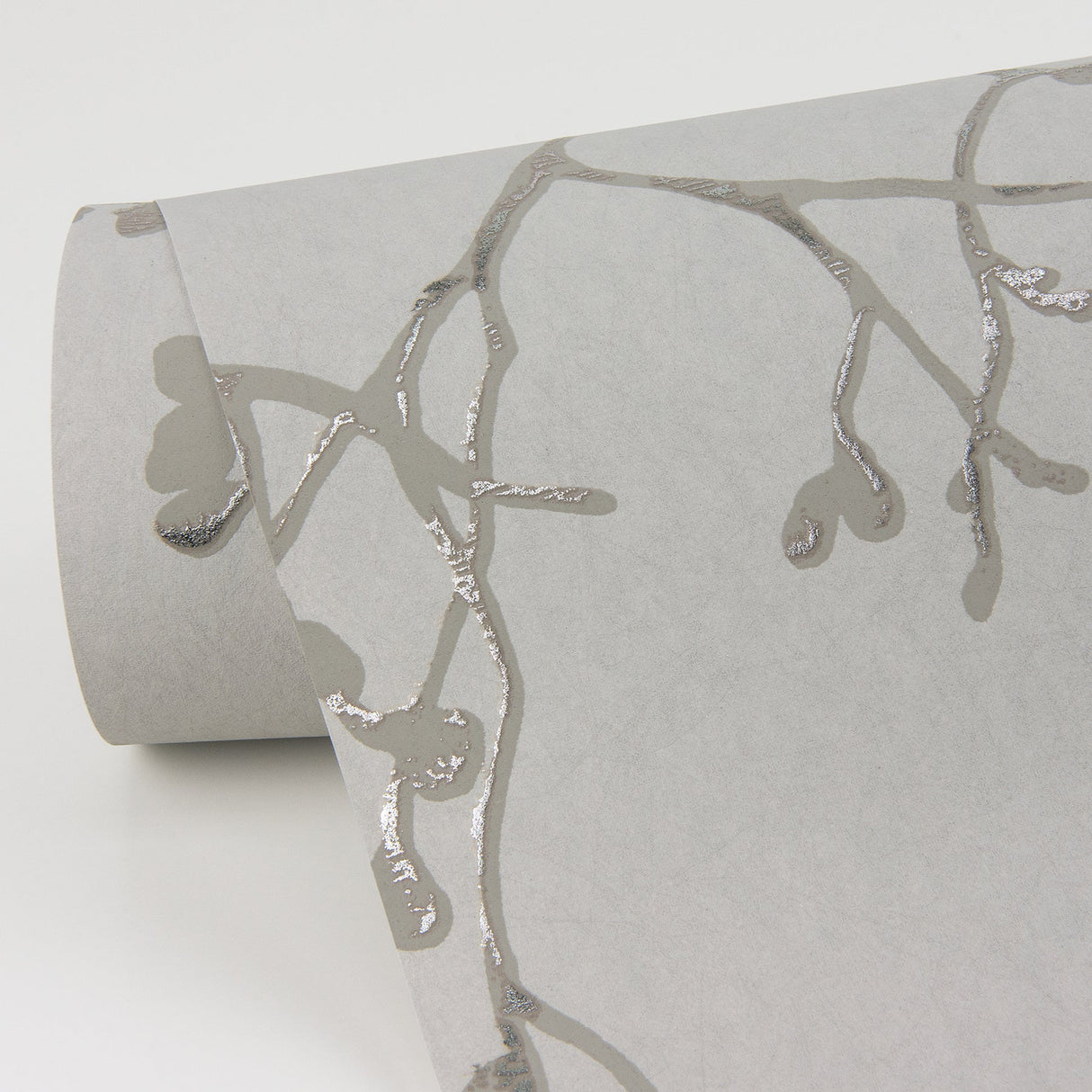 A-Street Prints 4019-86456 Koura Platinum Budding Branches Wallpaper