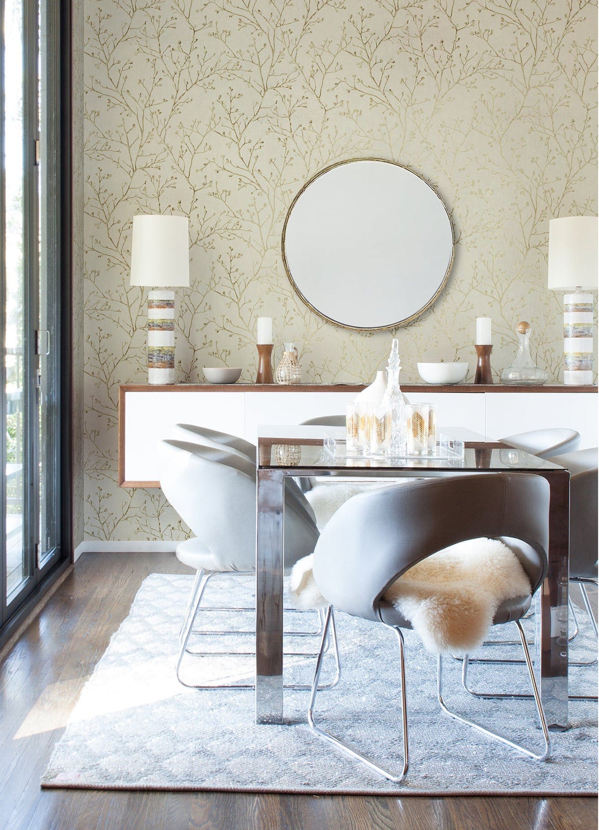 A-Street Prints 4019-86457 Koura Gold Budding Branches Wallpaper