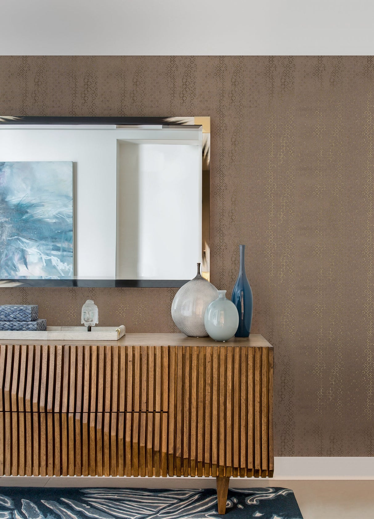 A-Street Prints 4019-86478 Alama Bronze Diamond Wallpaper