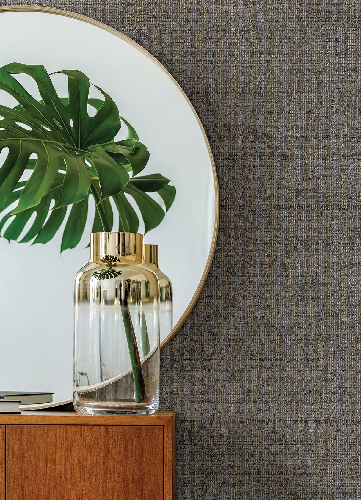 A-Street Prints 4019-86481 Maia Stone Faux Linen Wallpaper