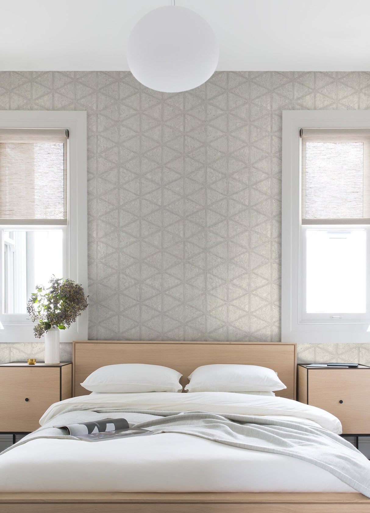 A-Street Prints 4019-86489 Mayari Platinum Tiled Wallpaper