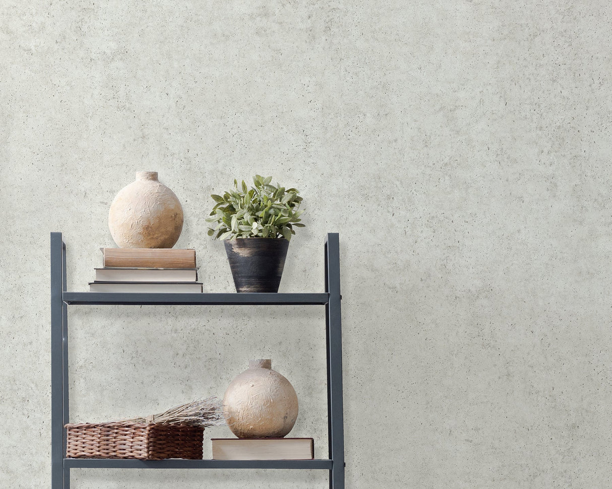 Advantage 4020-69309 Joaquin Light Grey Faux Cement Wallpaper