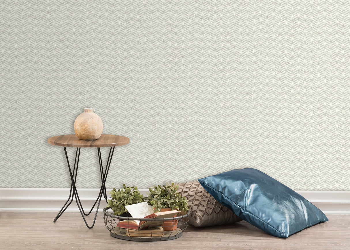 Advantage 4020-75907 Jude Taupe Woven Waves Wallpaper