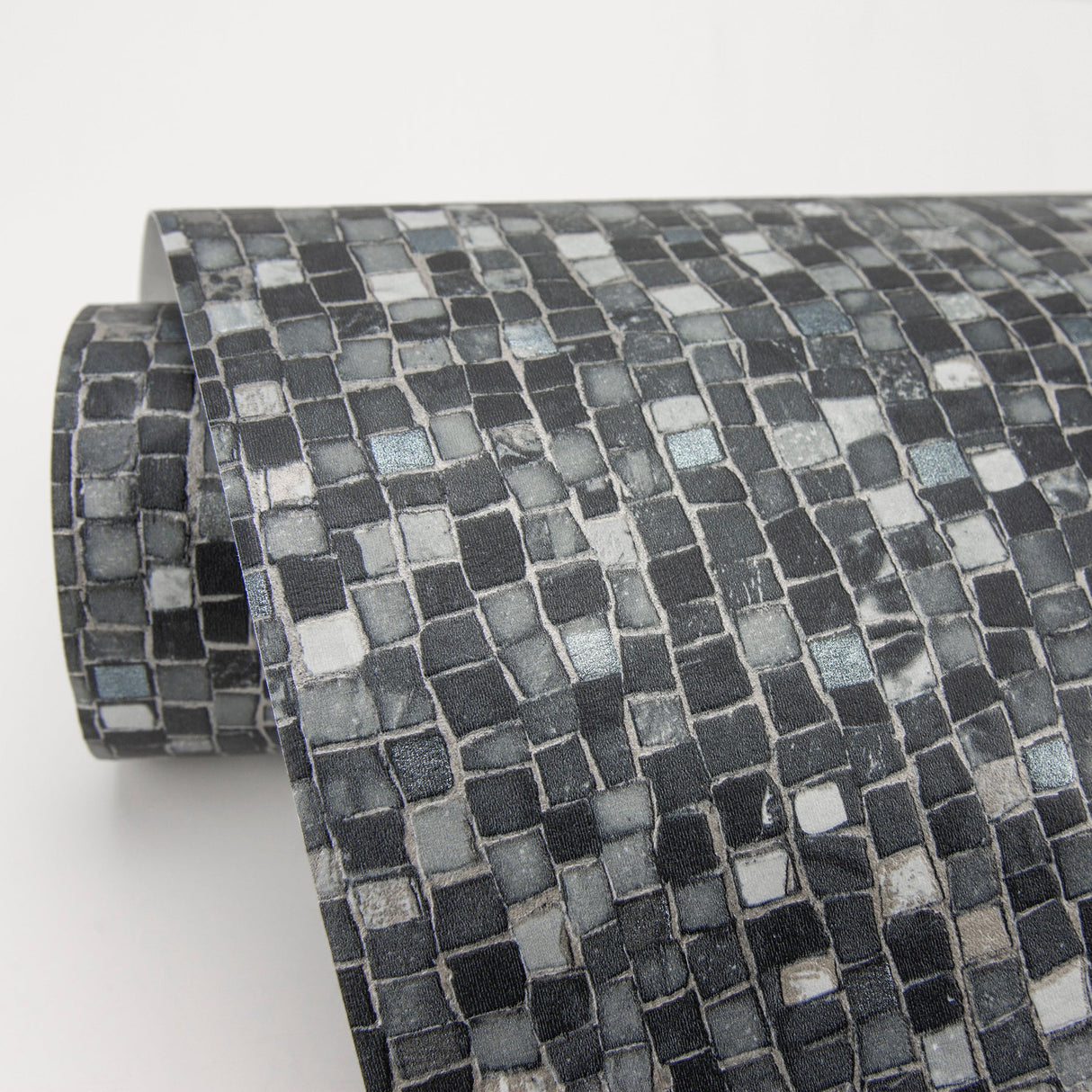 Advantage 4020-78419 Ziggy Charcoal Stone Mosaic Wallpaper