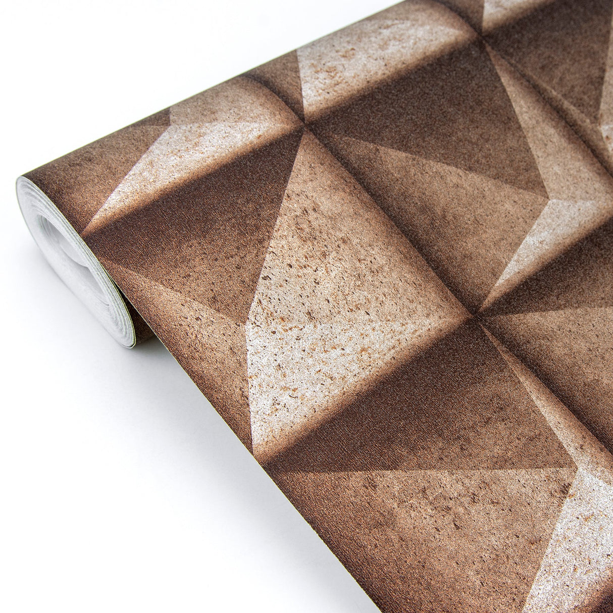 Advantage 4020-78608 Dax Copper 3D Geometric Wallpaper