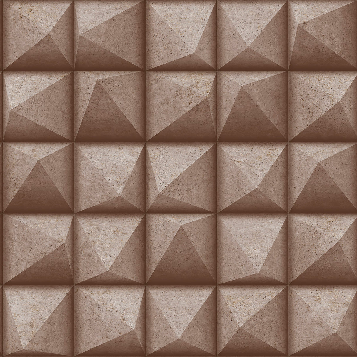 Advantage 4020-78608 Dax Copper 3D Geometric Wallpaper